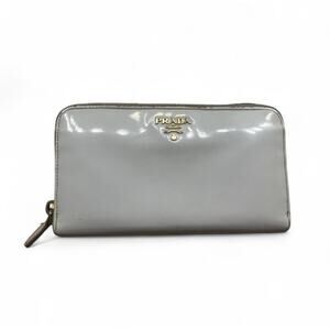 Prada Patent Leather Long Zip Wallet